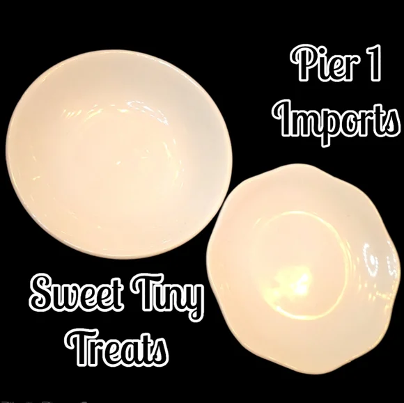 Vtg 2 Tiny Little Pier 1 Sauce Compote Appetizer Dishes