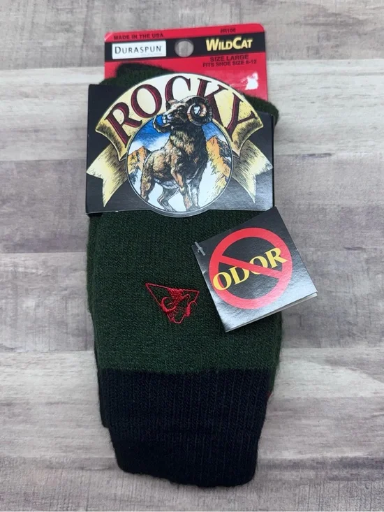 Vintage Men's Rocky WildCat Duraspun Socks Size Large