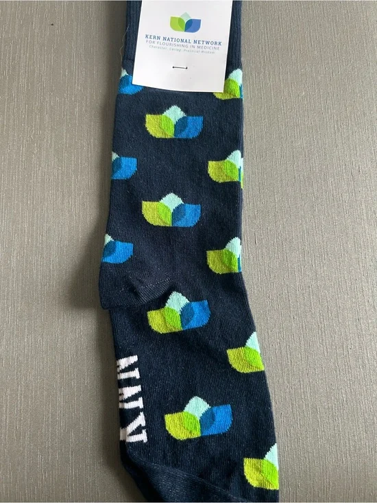 Navy Logo Crew Socks