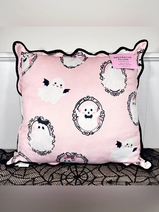 NEW The Halloween Shop Ghost Portraits Halloween Pillow