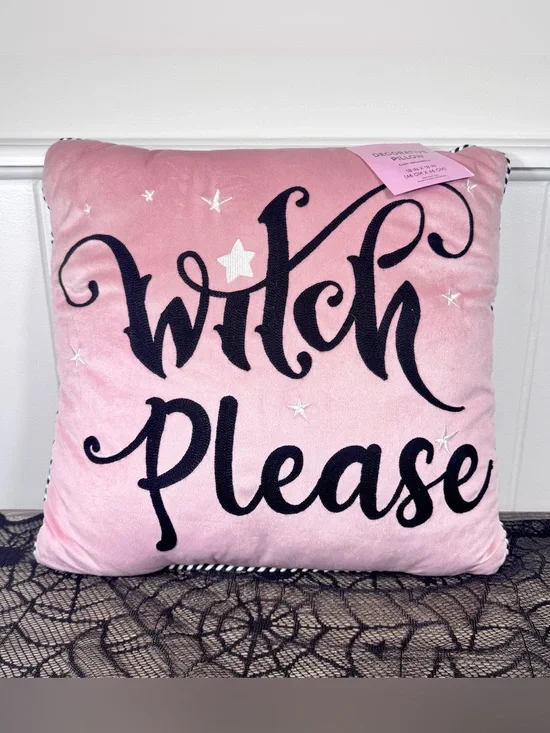 NEW The Halloween Shop Witch Please Pillow