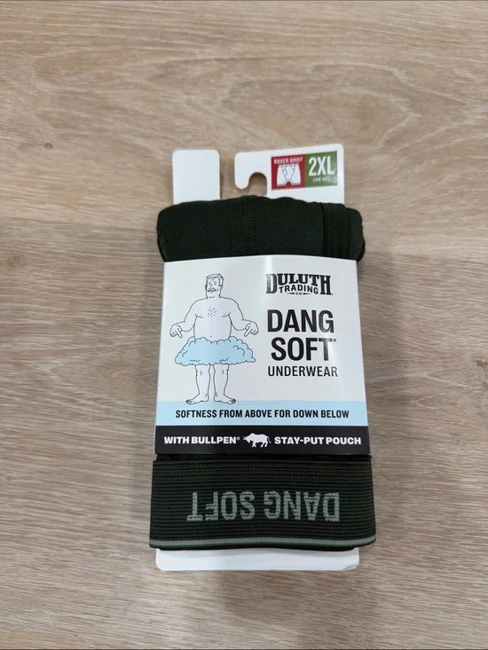 Duluth Trading Co Dang Soft Boxer Briefs - Dark Green 5019