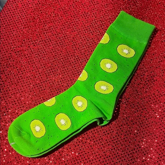 Green Kiwi‎ Patterned Men's Sock