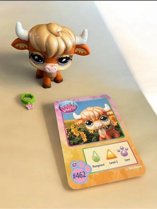 Littlest Pet Shop BULL G7 #462 Series 5 - Accessory & Trading Card