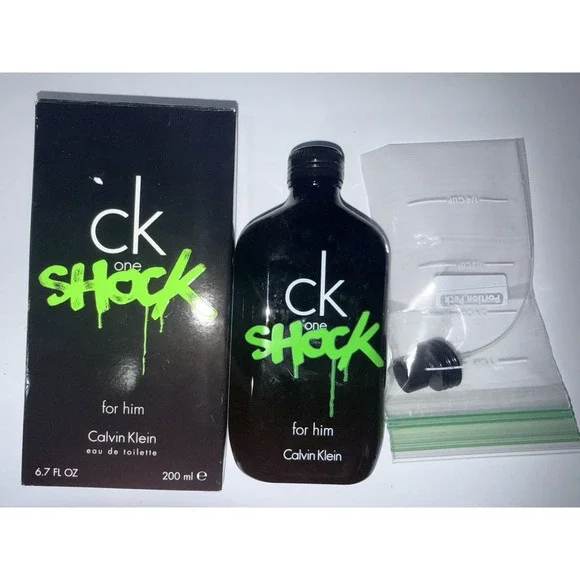 Ck One Shock for‎ Him by Calvin Klein 6.7 oz EDT Cologne for Men New Open Box P