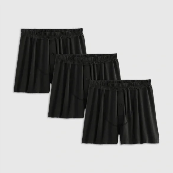 NWT Quince Men's Micromodal Stretch Boxer Brief Black Sz L (3 Pack)