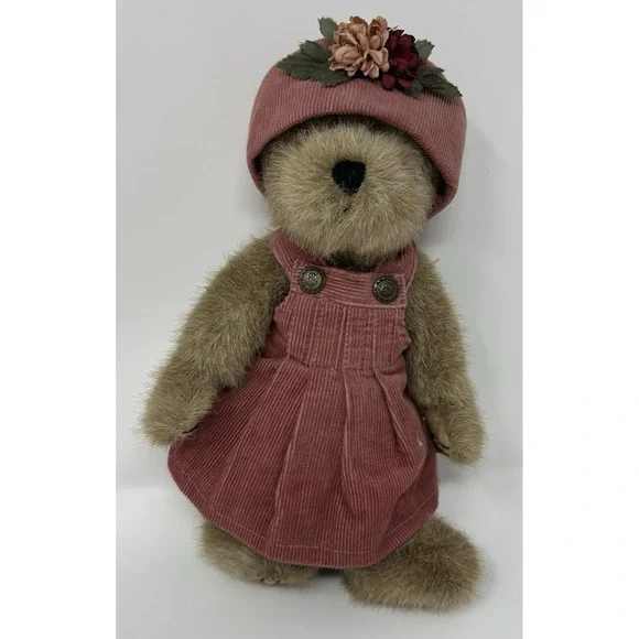 Boyds Bears Regan Plush Dillards Exclusive 2000 Pink Corduroy Hat