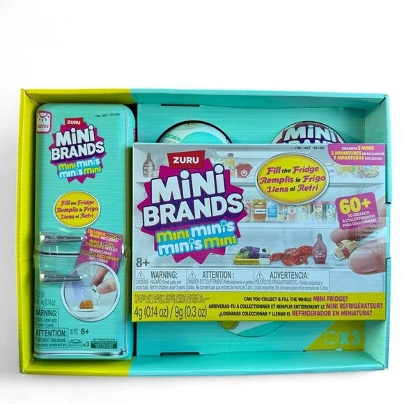 ZURU Mini Brands Fill the Fridge Collectible Playset NIB Kidcore Miniatures Y2K