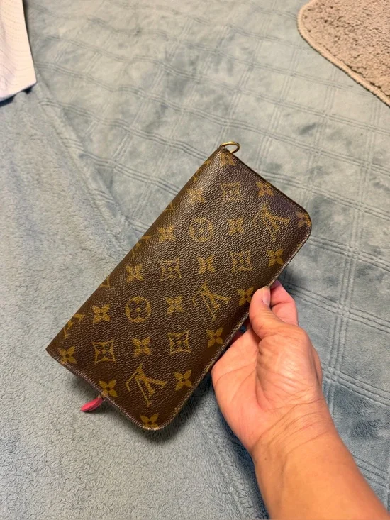 Louis Vuitton Monogram Zip Wallet - Brown with Gold Monogram