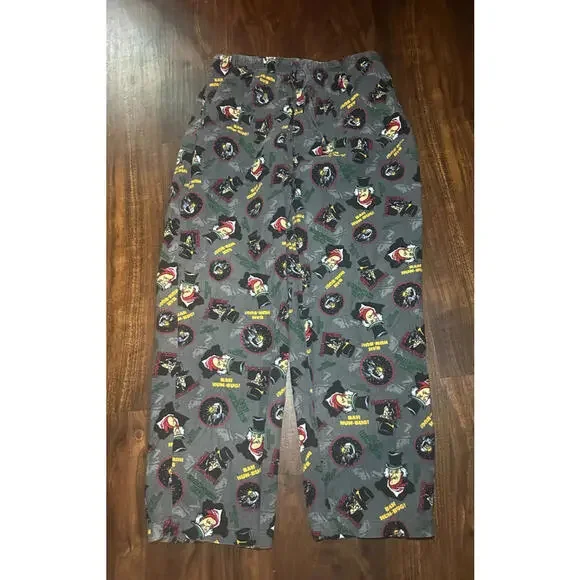 Croft & Barrow Men's Holiday Christmas Sleep Pants Bah Hum-Bug Scrooge Size L