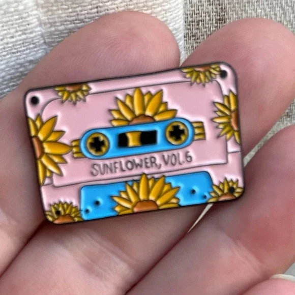 Brand new Harry Styles “Sunflower vol. 6” cassette tape enamel pin