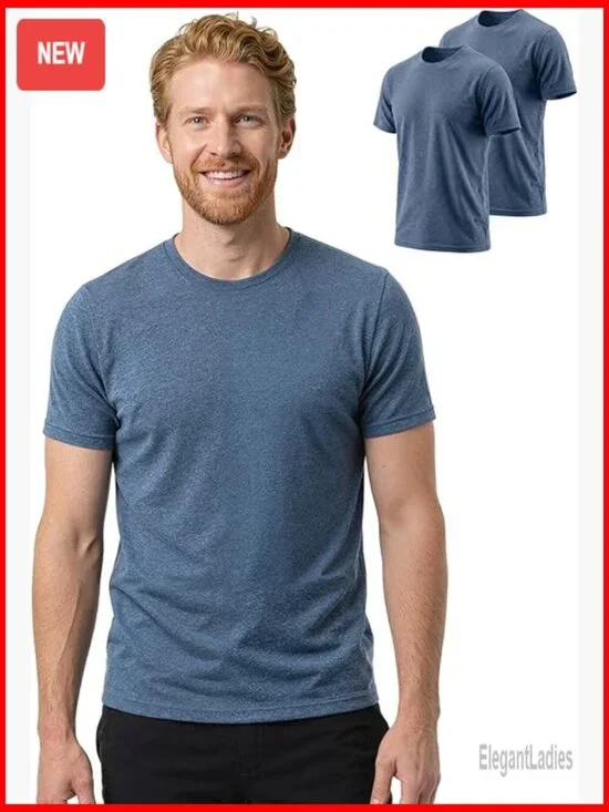 Men's Merino Wool Short Sleeve Base Layer T-Shirt 2 Pack