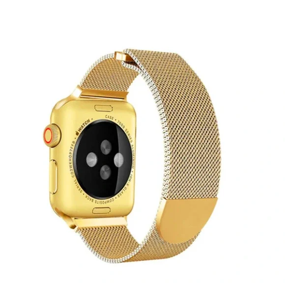 POSHTECH Stainless Steel Mesh AppleWatch Band Gold
