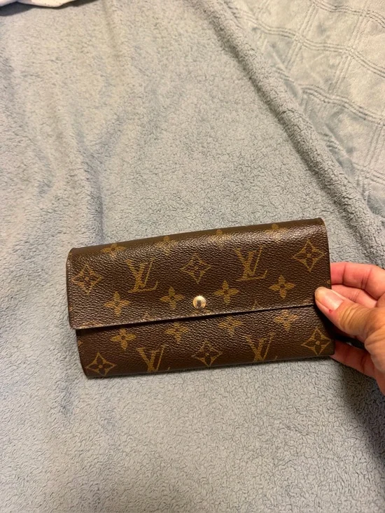Louis Vuitton Monogram Continental Wallet in Brown and Gold