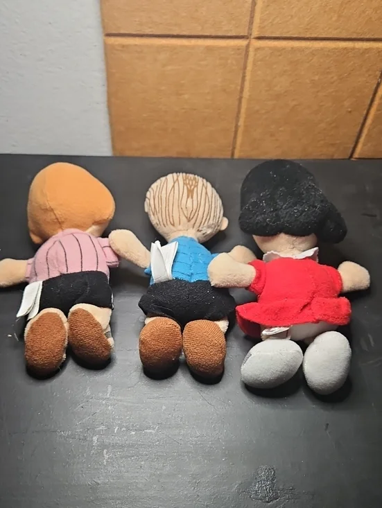 3 Vintage Cedar Fair Retired Plushes Peanuts G@ng