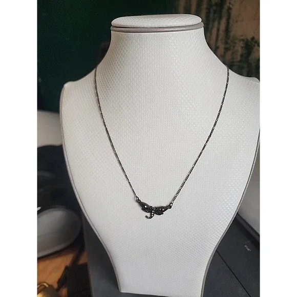 Vintage style copper‎ tone 1928 Dragonfly insect w/ rhinestones on 18