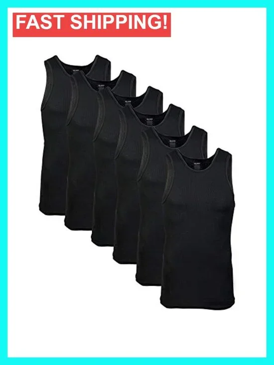 Men's Tank Tops Multipack Classic Fit Cotton Undershirts Sleeveless