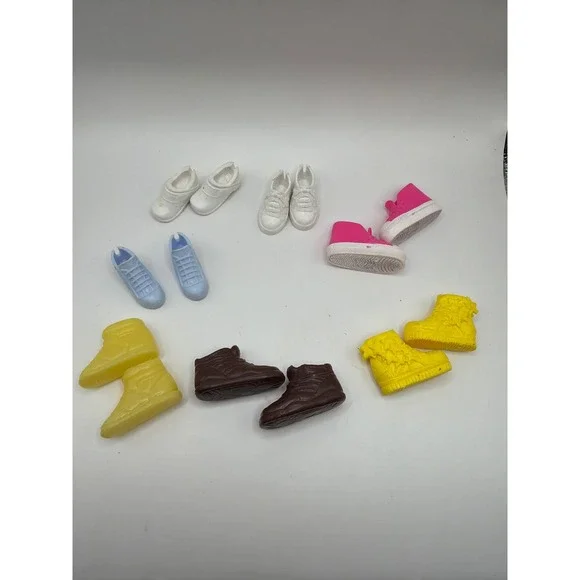 Barbie‎ Fashion Doll Shoes Multi Color Sneaker Boot Lot 7 Pairs Assortment