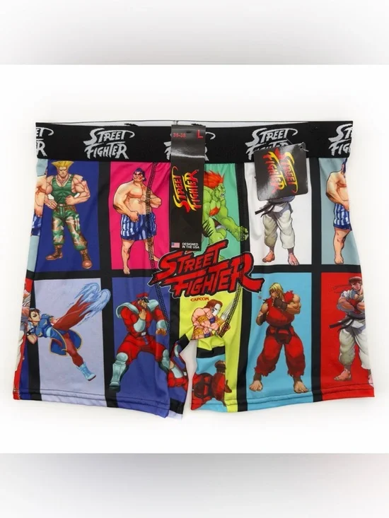 NWT New Street Fighter Boxer Briefs Mens Size Large Underwear Video Game Gift