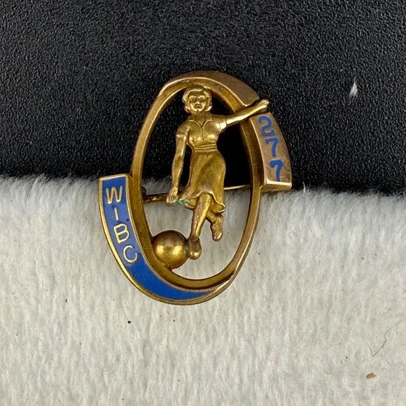 Vintage Gold Filled Brooch Women's International Bowling Congress WIBC 277
