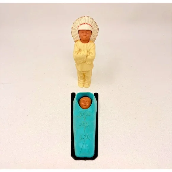 Rare! Collect Vintage Native American Indian Papoose Cradle Board Figure