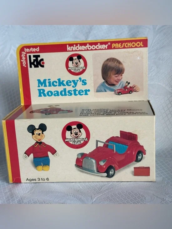 Vintage Knickerbocker Mickey’s Roadster • Sealed Mickey Mouse Club 9975