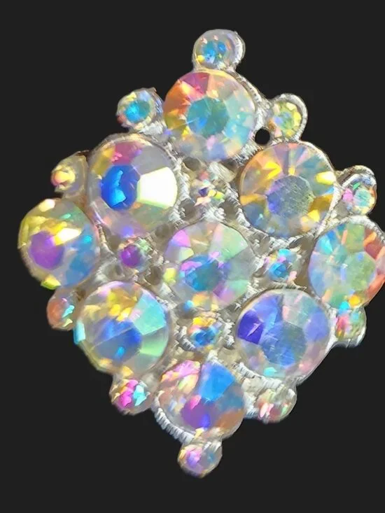 Pin Aurora Borealis MAGNETIC Stock or Lapel PIN jewelry NEW