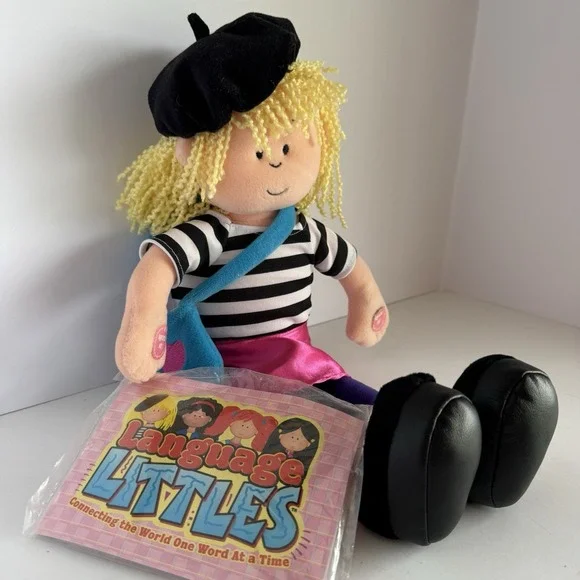 Language‎ Littles Jolie Plush Talking Doll Bilingual French English Speaking NWT