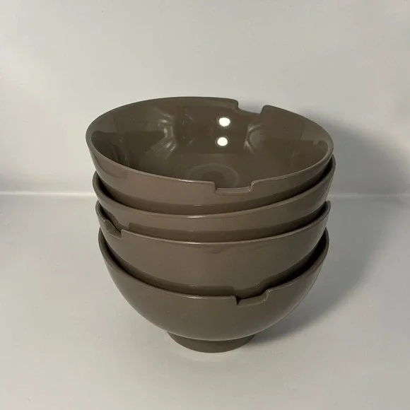 4 PIER1 NOODLE RICE BOWLS Indents‎ for Chopsticks Ramen Udon Cooking Serving