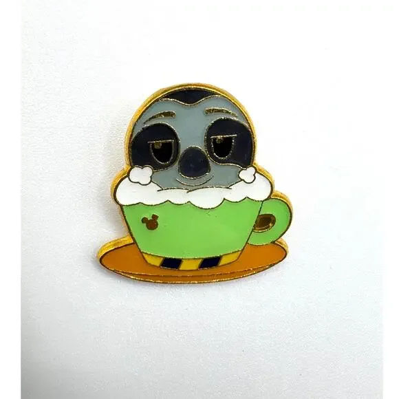 SDR Zootopia Flash Slothmore Hidden Mickey Latte Disney Trading Pin