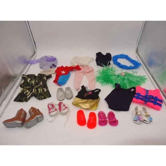 Our Generation Doll Clothes Accessories Lot Hula Skirt‎ Cowboy Boots Life Jacket