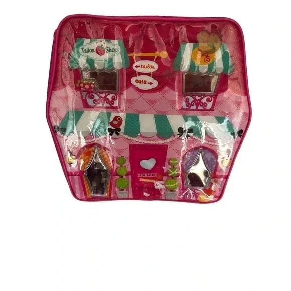 LaLa Loopsy Minis Zip-Up Carrying Case Tailor‎ Shop Doll House 12”x12”