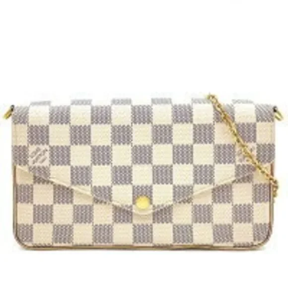 Louis Vuitton Damier Azur Pochette Felicity Chain Shoulder Bag