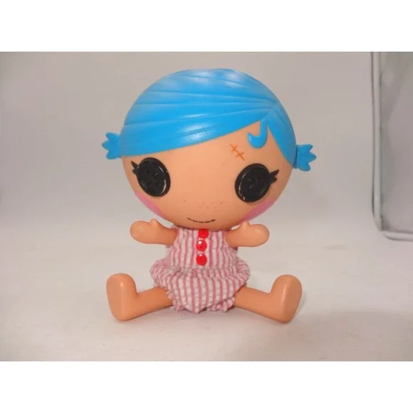 Lalaloopsy‎ Littles Patient Stumbles Bumps N Bruises Doll Blue Hair Pink Stripes