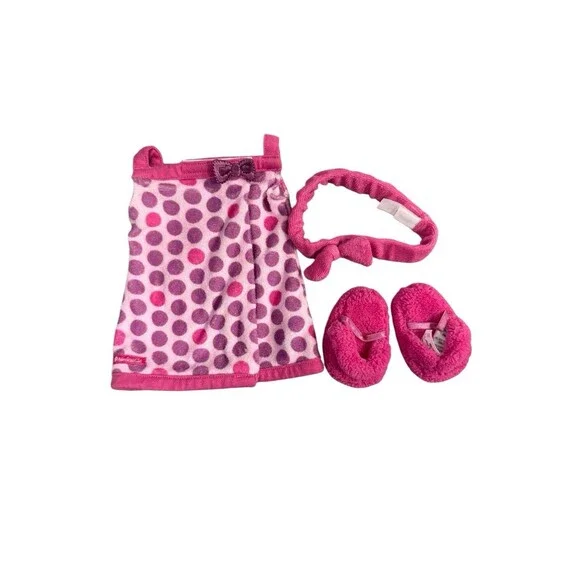 American Girl Doll Lots Of Dots Bath Wrap Robe Outfit 2012 RETIRED Truly Me‎ AG