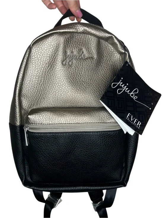 Ju-Ju-Be Metallic Gold and Black Mini Backpack