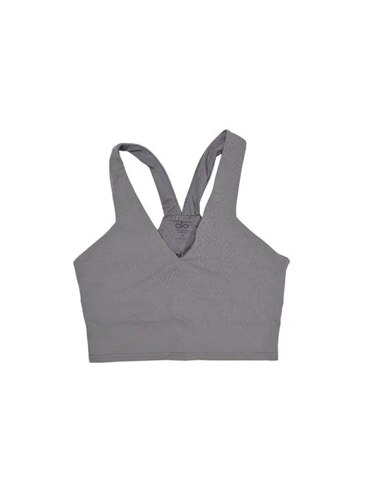 ALO Yoga Airbrush Real Bra Tank in Cool Grey Wash