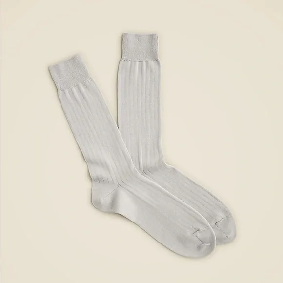 J crew gray Ribbed dress socks