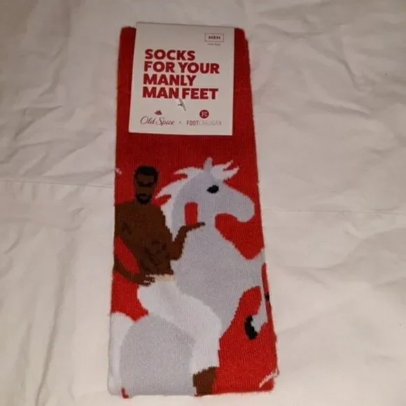 Foot Cardigan/Old Spice Socks for Manly Man Feet‎