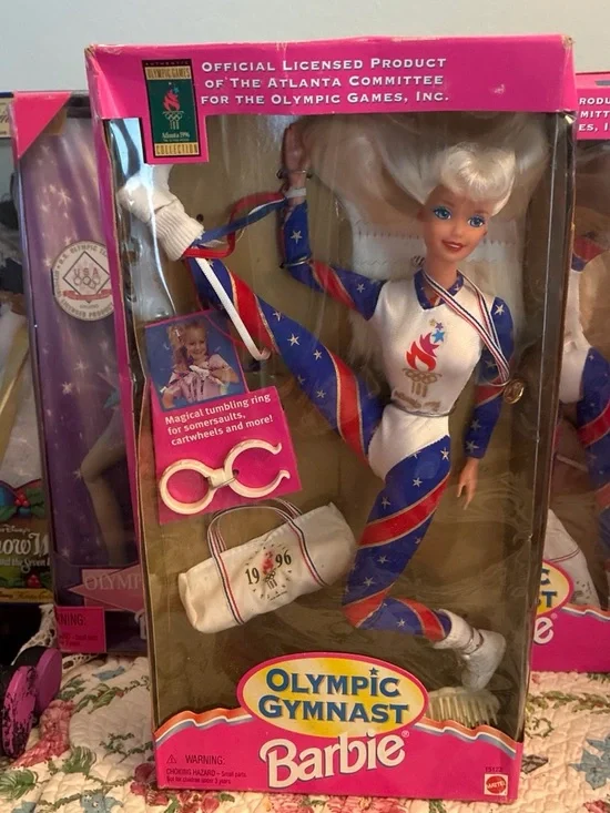 Barbie Olympic Gymnast Barbie in Red White Blue Leotard
