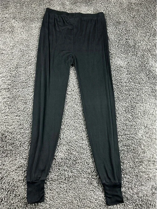 Silkskins Mens 100% Pure Silk Long Underwear Thermal Pants Base Layer Black Sz M