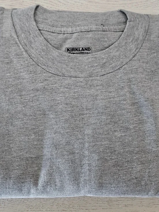 Kirkland Signature Gray Crew Neck TShirt Mens Undershirts  Lot of 2 Shirts L New