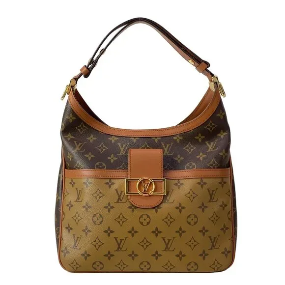 Louis Vuitton Hobo Dauphine MM Handbag M45195