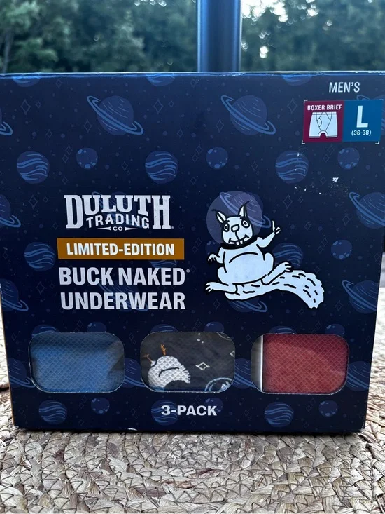 Duluth Trading Company Limited-Edition Buck Naked Underwear 3 Pack Men’s  Size L