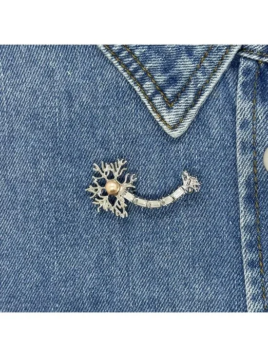 ⭐Hanreshe Neuron Pin Brooch Crystals Medical Jewelry Brain Nerve Cell Chemistry