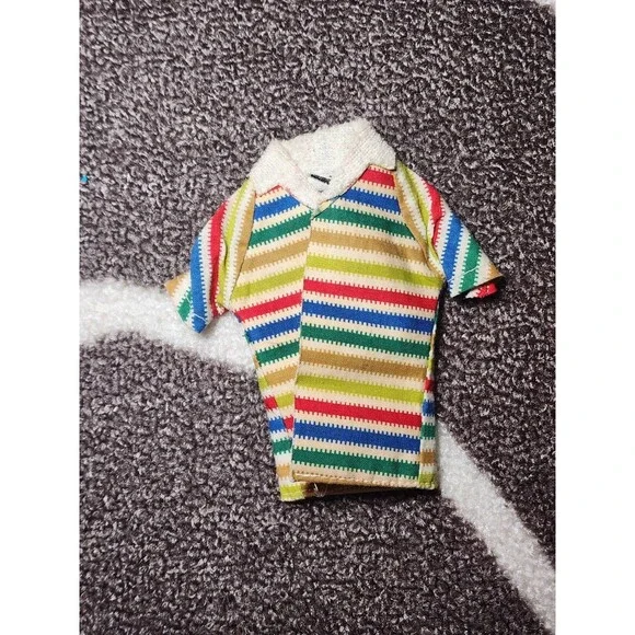 Vintage 60s Allan Doll Original Beach Shirt Jacket 1964 #1000 Barbie Mattel