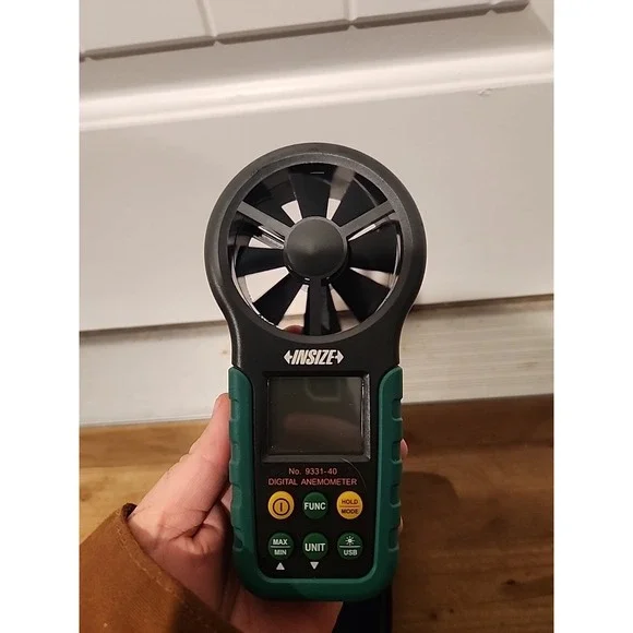 Insize 9331-40 Digital Anemometer 0.8 to‎ 30 m/s with Case