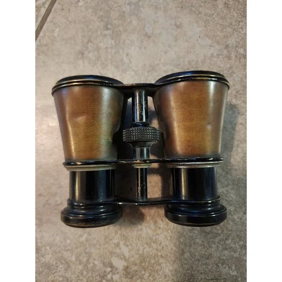Antique Mollenkopf Stuttgart Brass Field Glasses Vintage Binoculars Germany