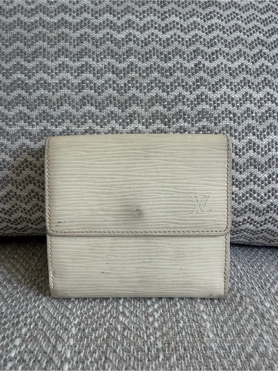 Louis Vuitton Epi Leather Ivory Trifold Wallet White Compact Wallet