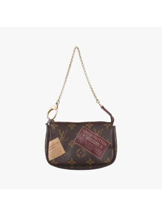 Louis Vuitton Mini Pochette Brown Monogram Canvas Handbag